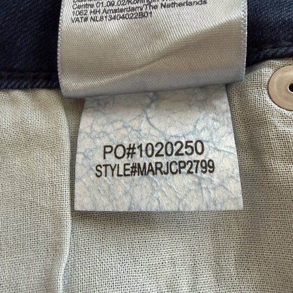 NYDJ Capri With Drawcord Hem Pilar Regular 16 Blue Dark Wash MARJCP2799 - Picture 14 of 15